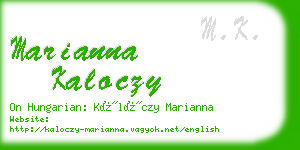 marianna kaloczy business card